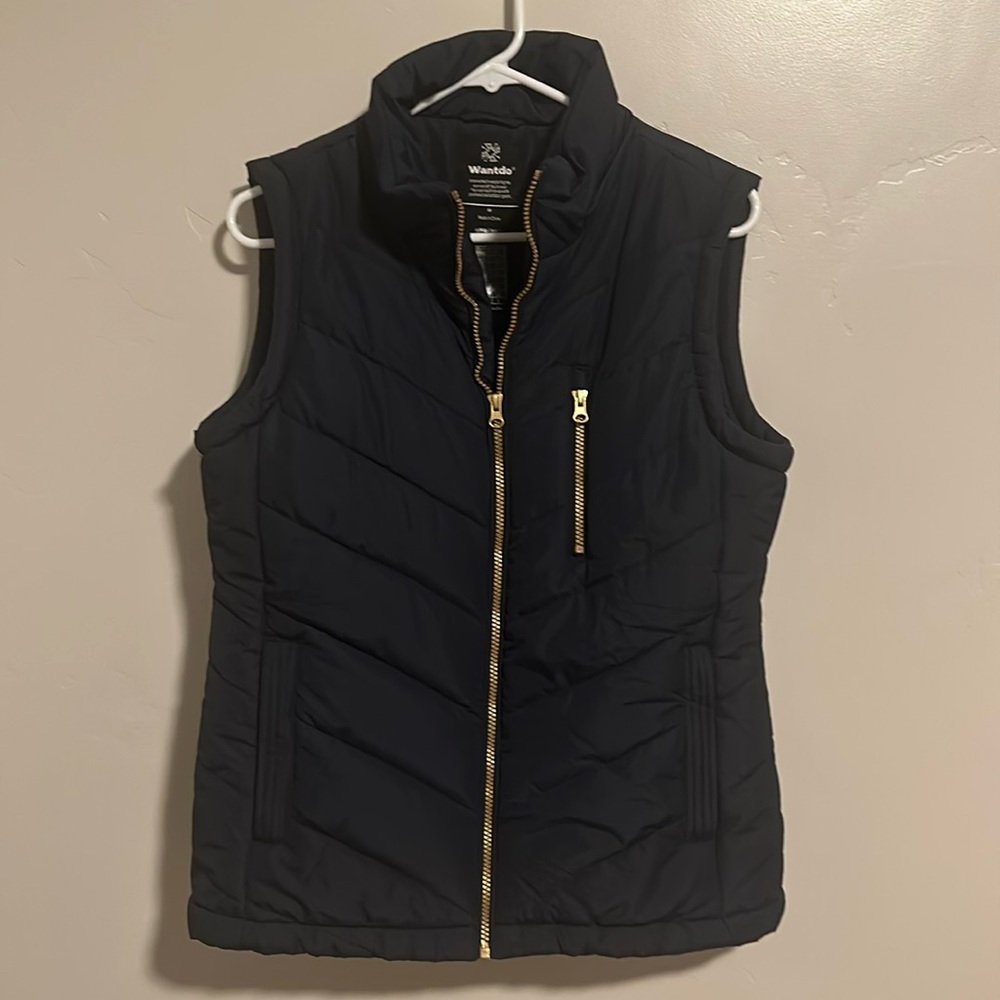 Women’s winter Vest, navy blue, Medium